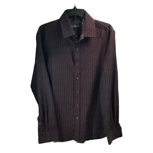 Robert Graham Button Up Long Sleeve Shirt Red Knowledge Wisdom Faith Men Sz XL - Picture 1 of 9